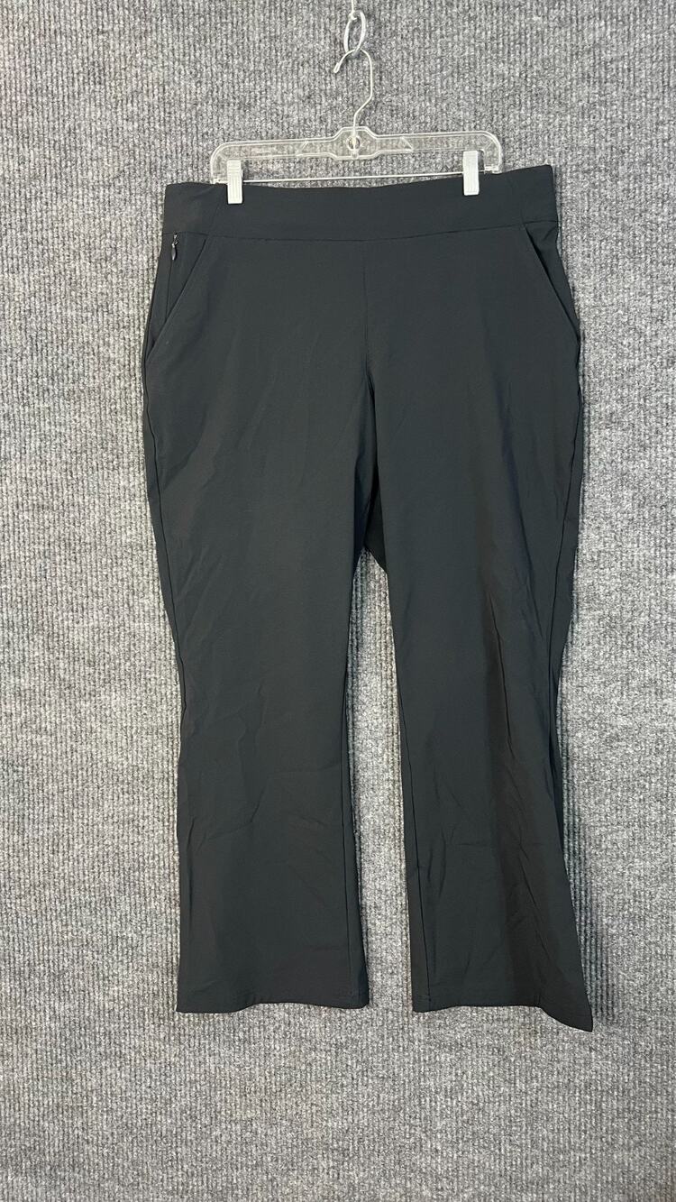 Columbia All Seasons Bootcut Pants Womens XL Black Flare Pull On Hiking Stretch